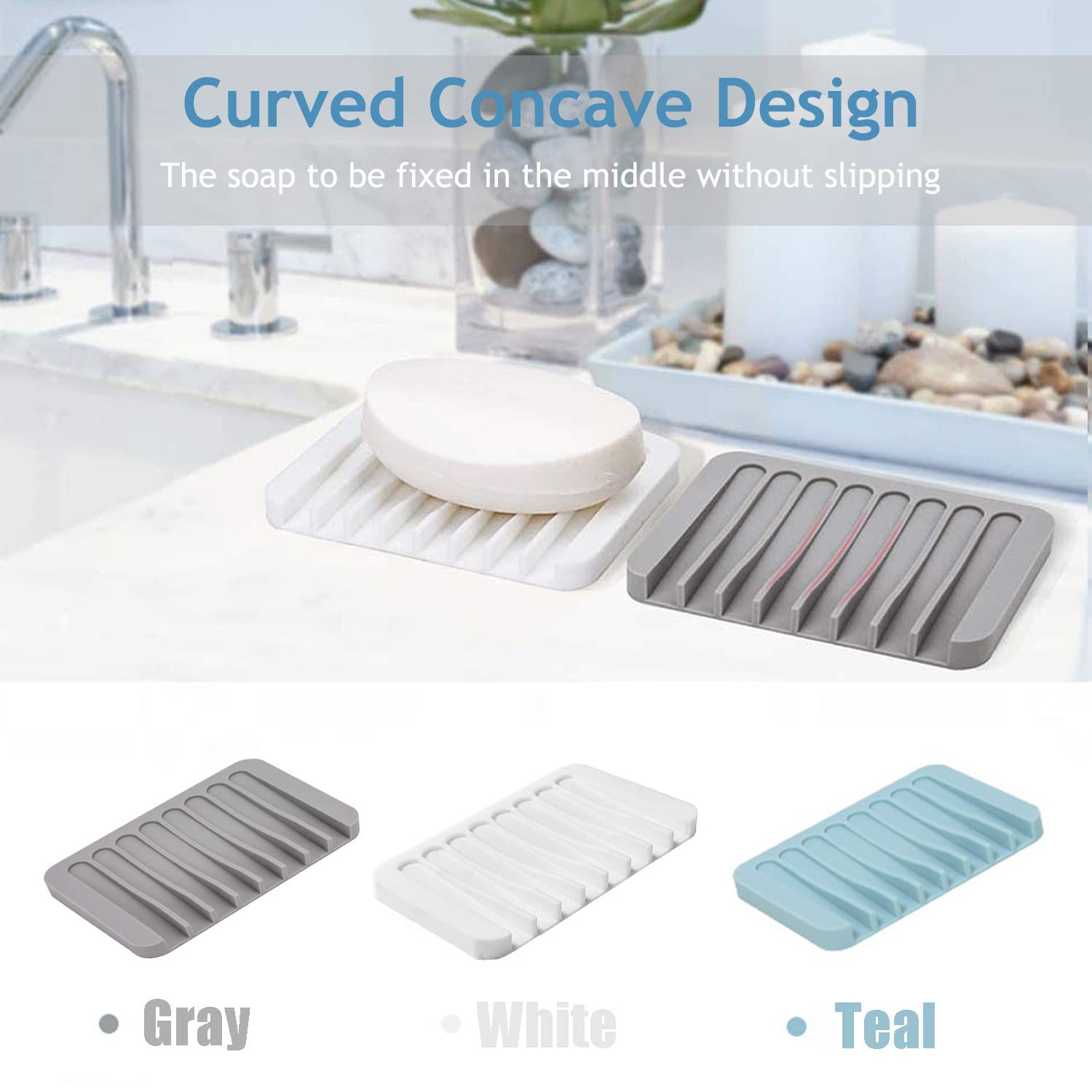 Silicone Bamboo Soap Dish 6