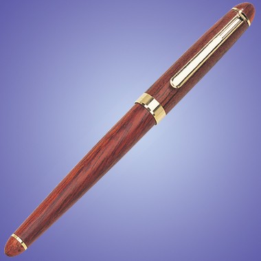 ROSEWOOD BARREL ROLLERBALL PEN 1