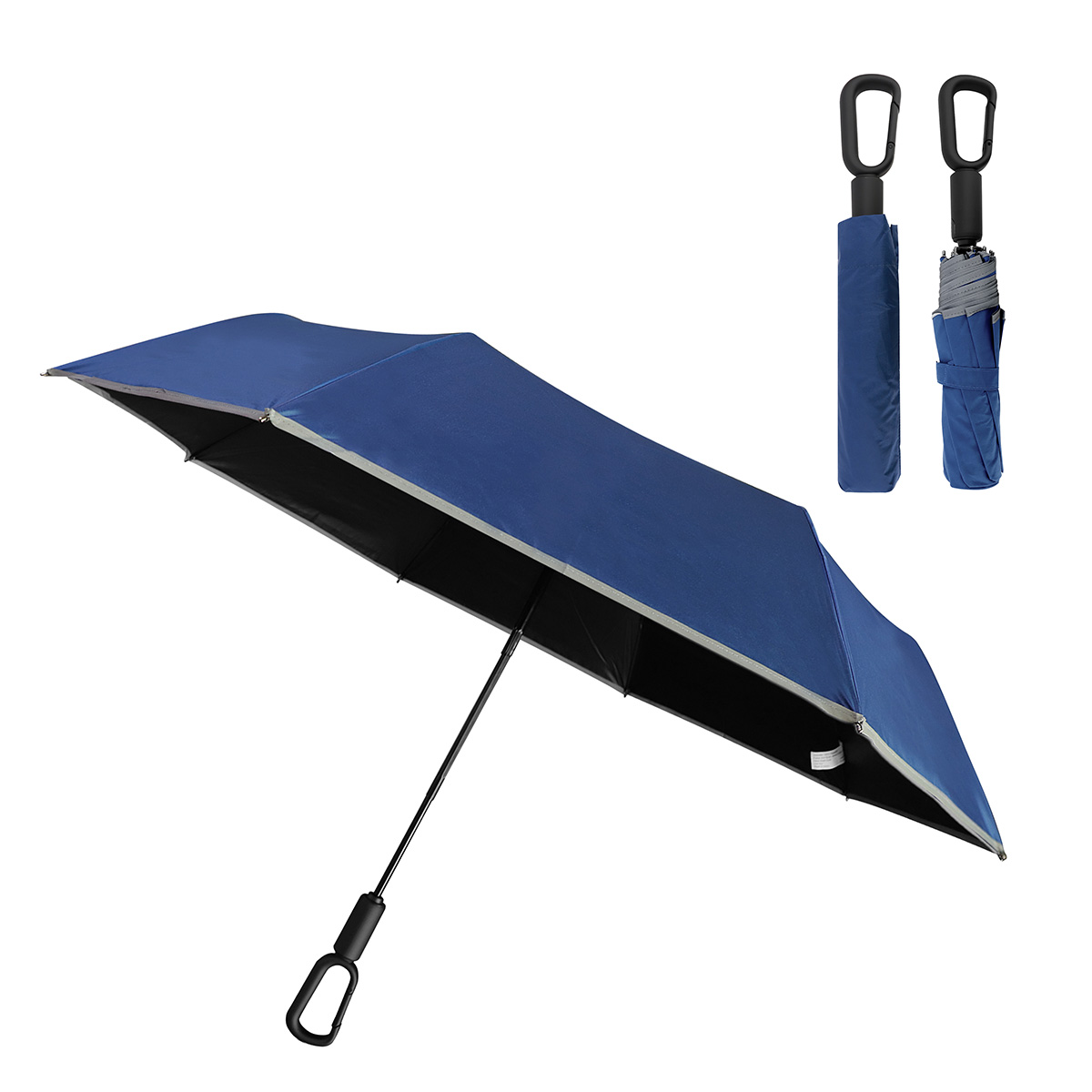 Ridgeline 46" Arc Reflective Umbrella with Carabiner Handle 12