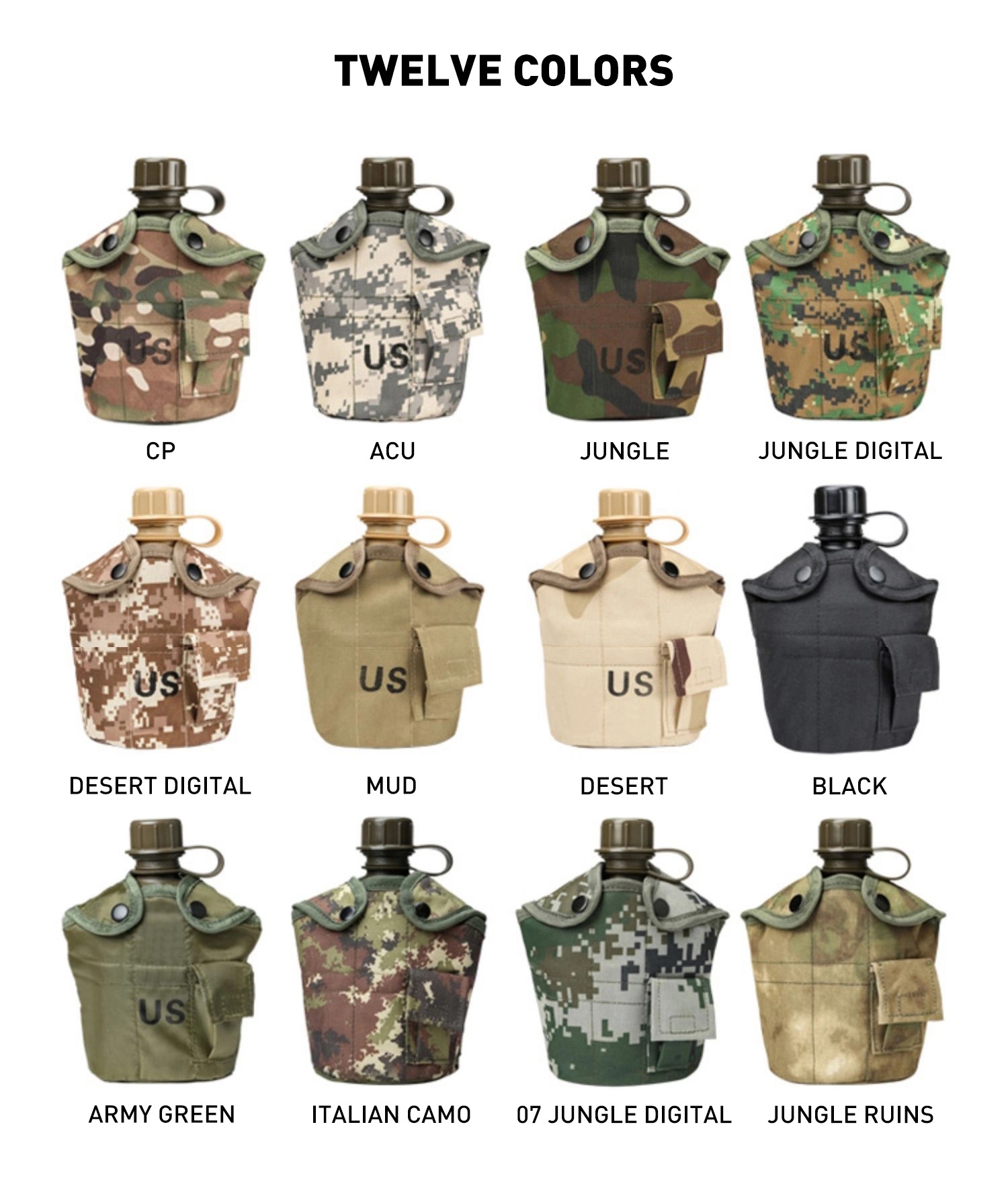 Tactical Water Bottle Milltary Aluminm Cooking Cup 5