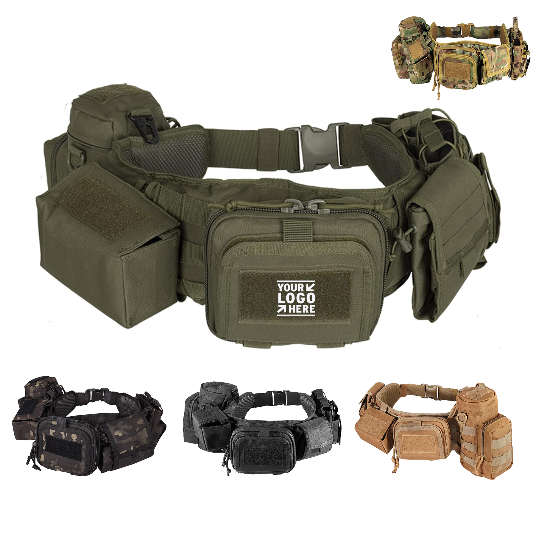 Law Enforcement Modular 5 in 1 Tactical Duty Padded Heavy Equipment Police Utility Belt with Pouches 2