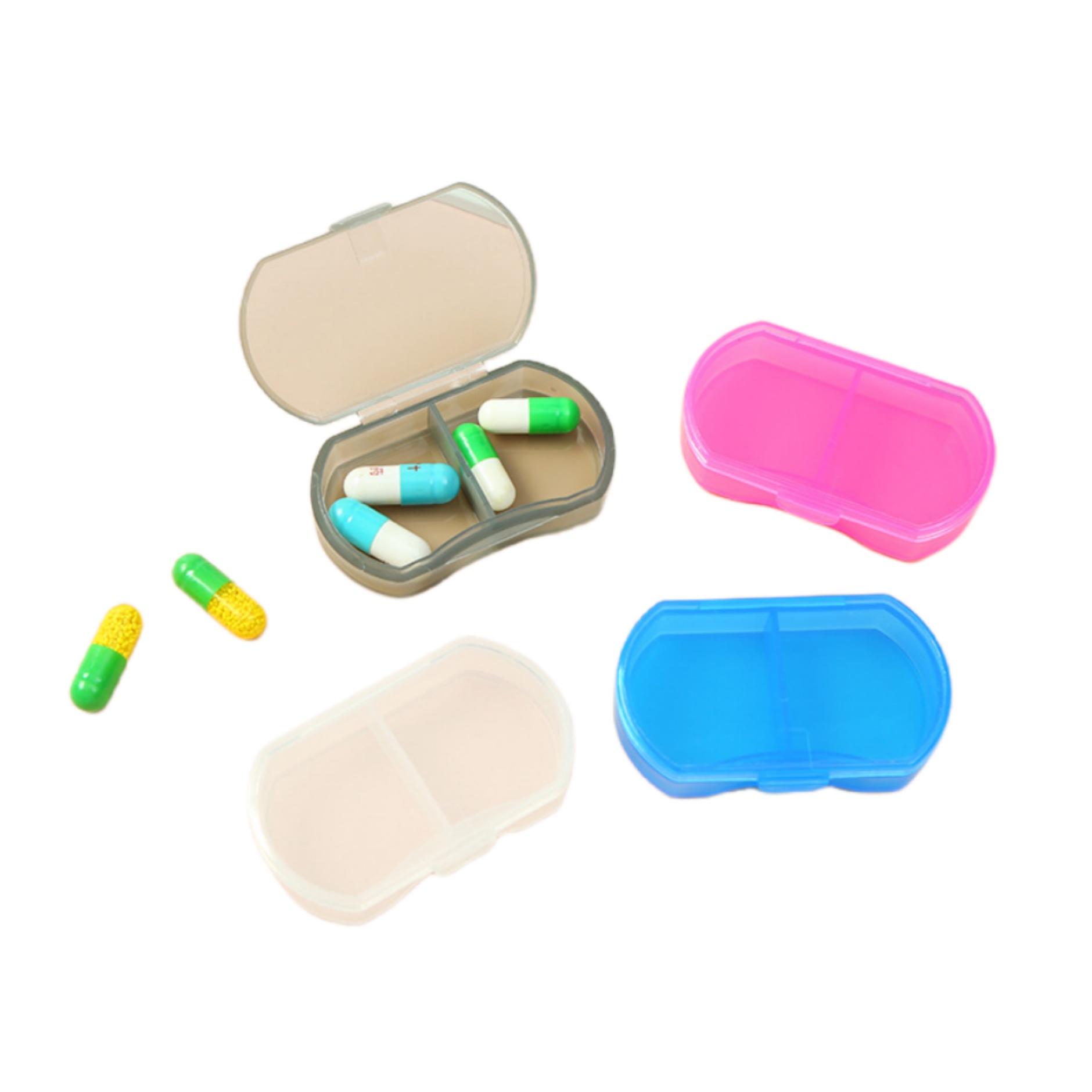 Small Pill Organizer with 2 Compartments 3