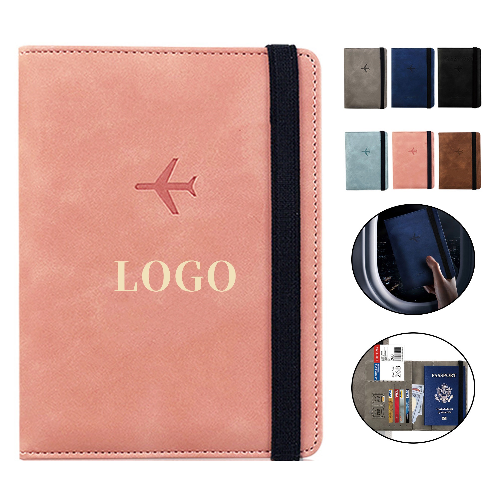 PU leather travel document case 6