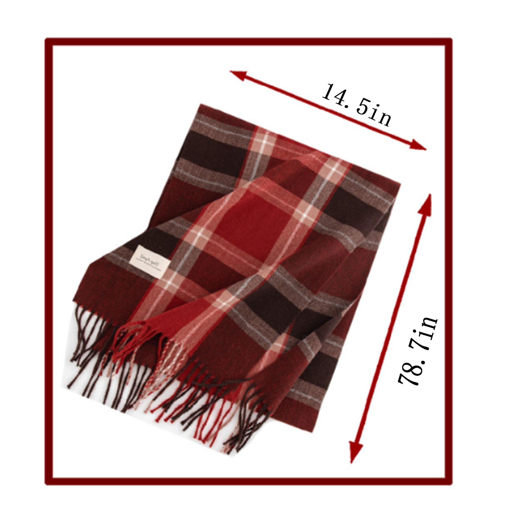 Autumn/Winter Christmas Checkered Scarf 2