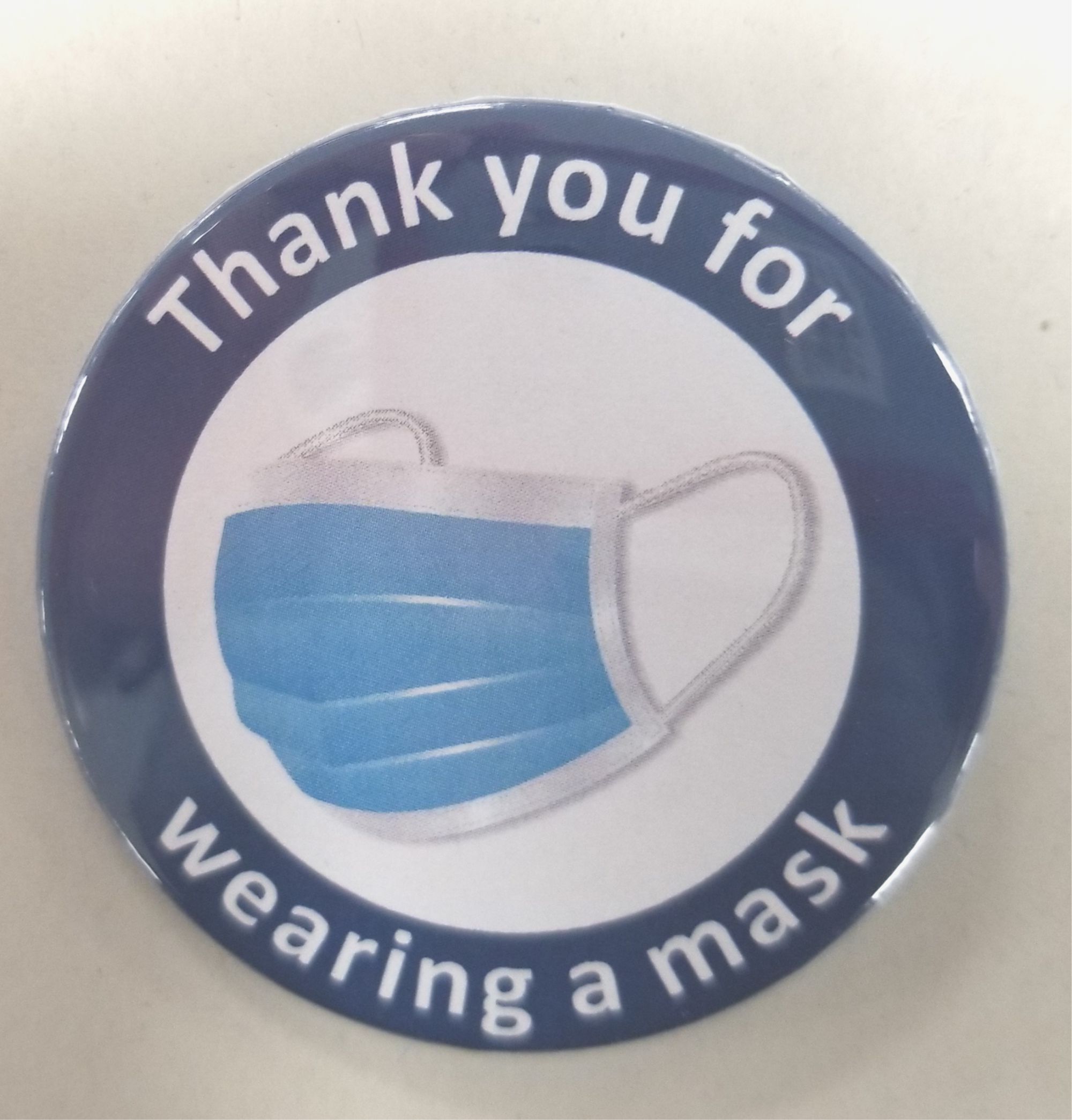 2-1/4" - Thank You For Wearing A Mask Button 1