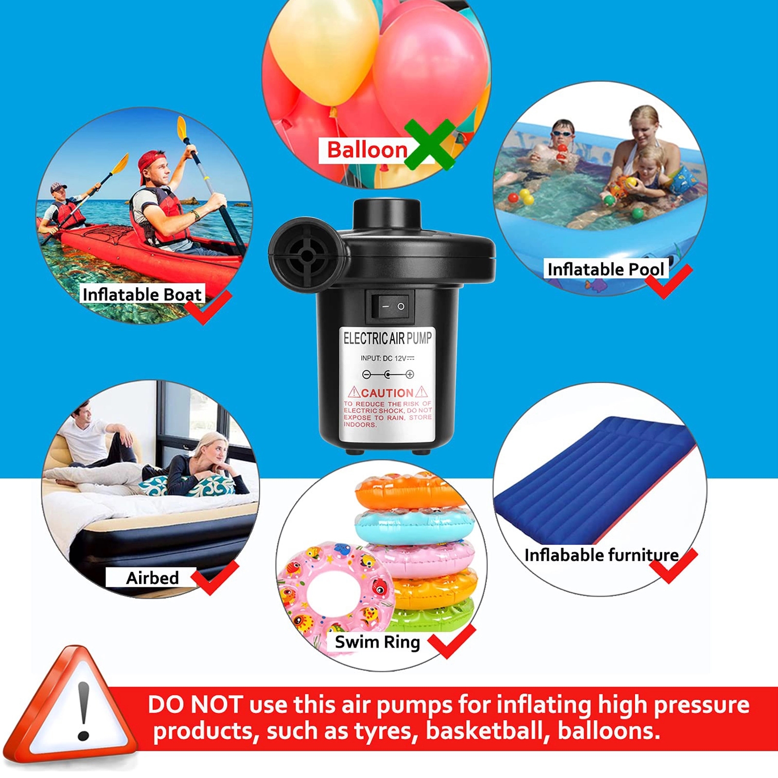 12V Dc And 110 -120V Ac Air Pump 3