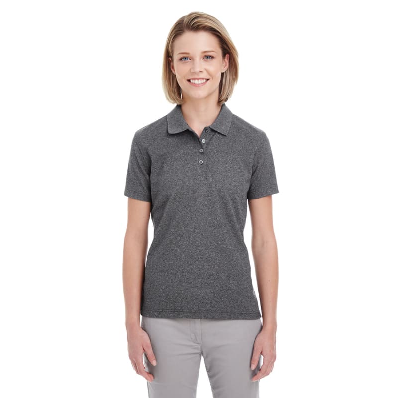UltraClub Ladies' Heathered Piqué Polo 2
