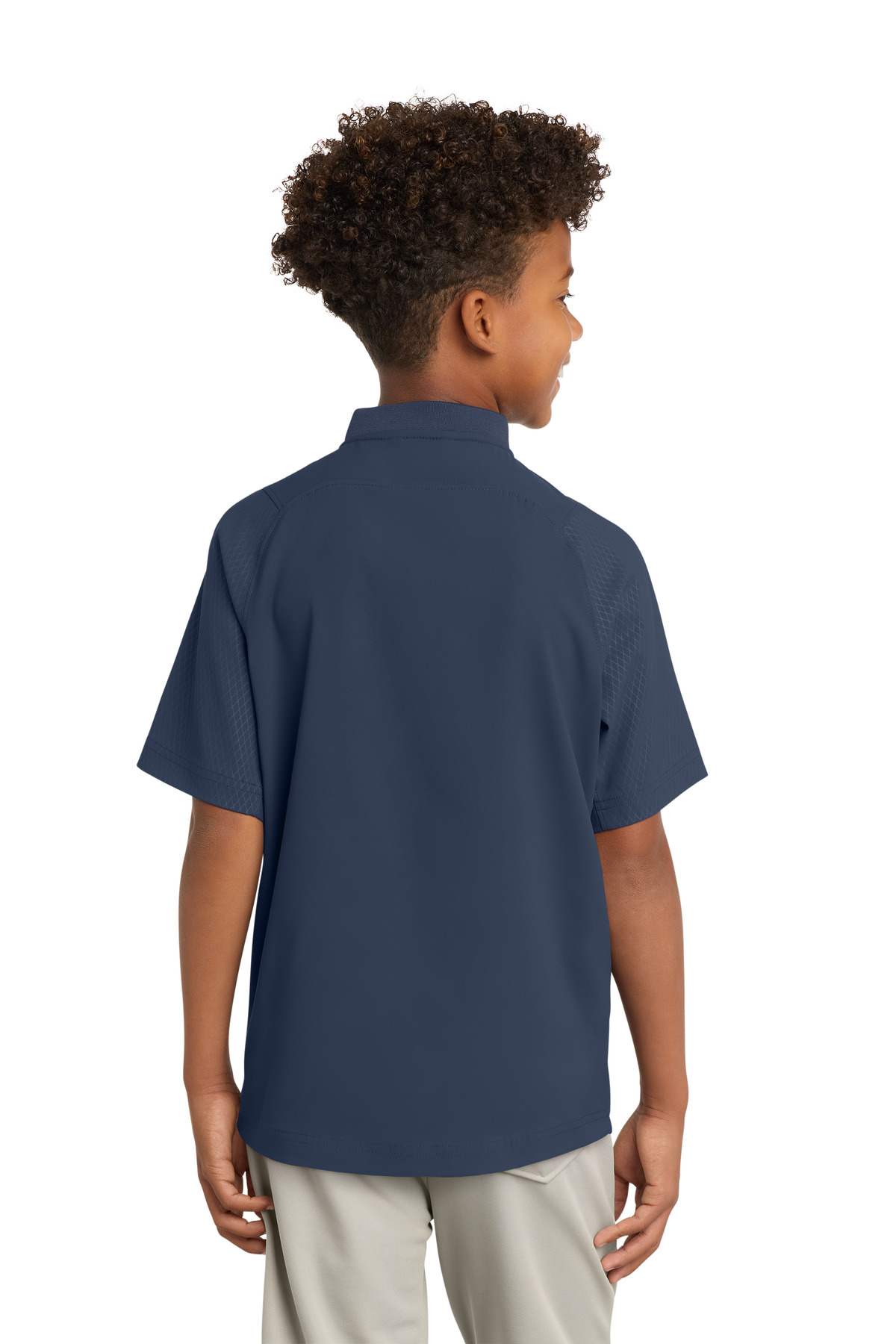 New Era Youth Cage Short Sleeve 1/4-Zip Jacket. YNEA600 1