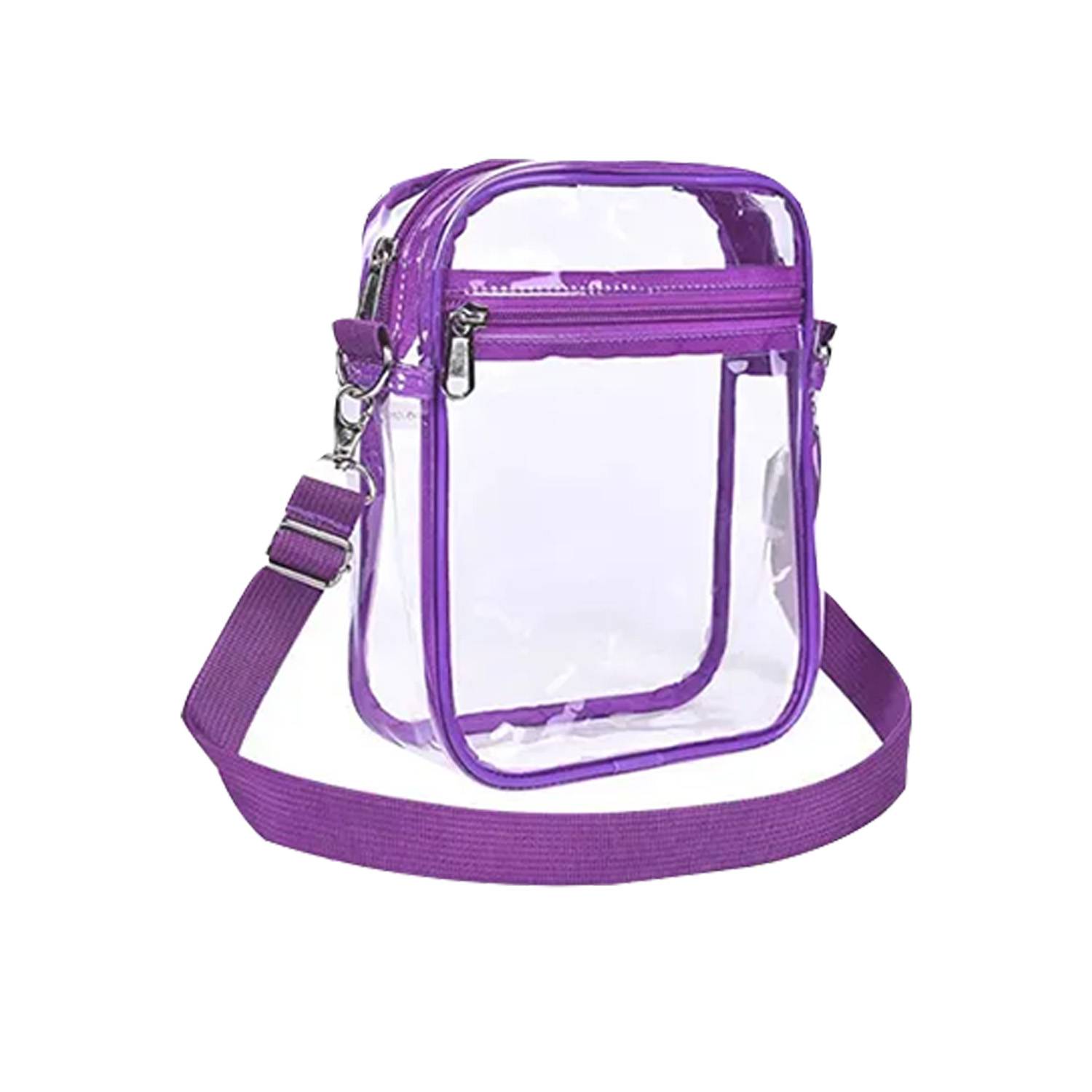 PVC Clear Crossbody Purse for women,With front pocket 8