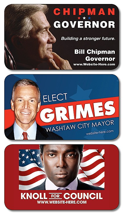 Political Business Card Magnet - 3.5x2 (Round Corners) - 20 mil. 1