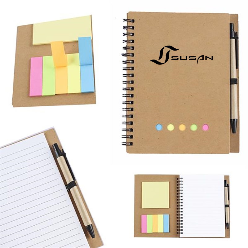 Small Spiral Notebook With Sticky Notes And Flags