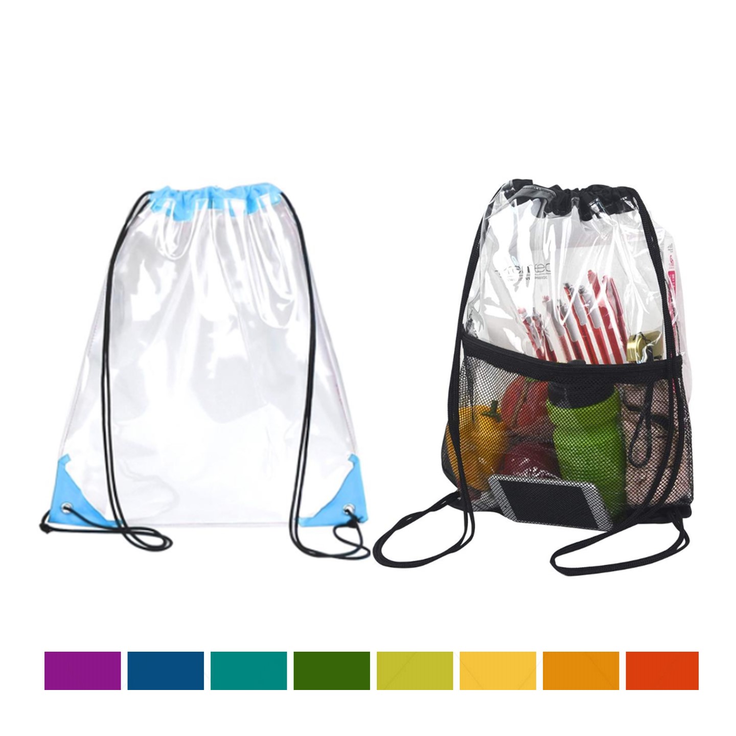 PVC Clear Drawstring Backpack 2