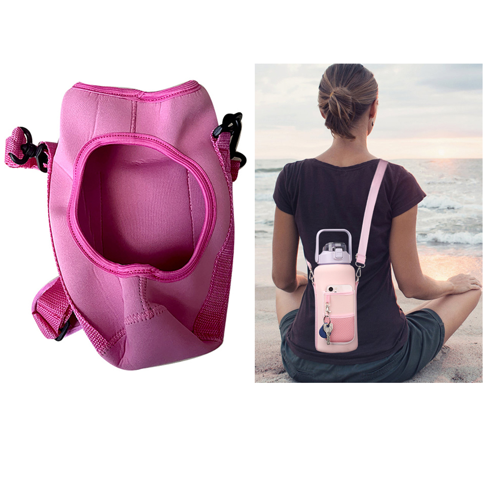 2000ML Half Gallon Water Bottle Holder with Shoulder Strap 4