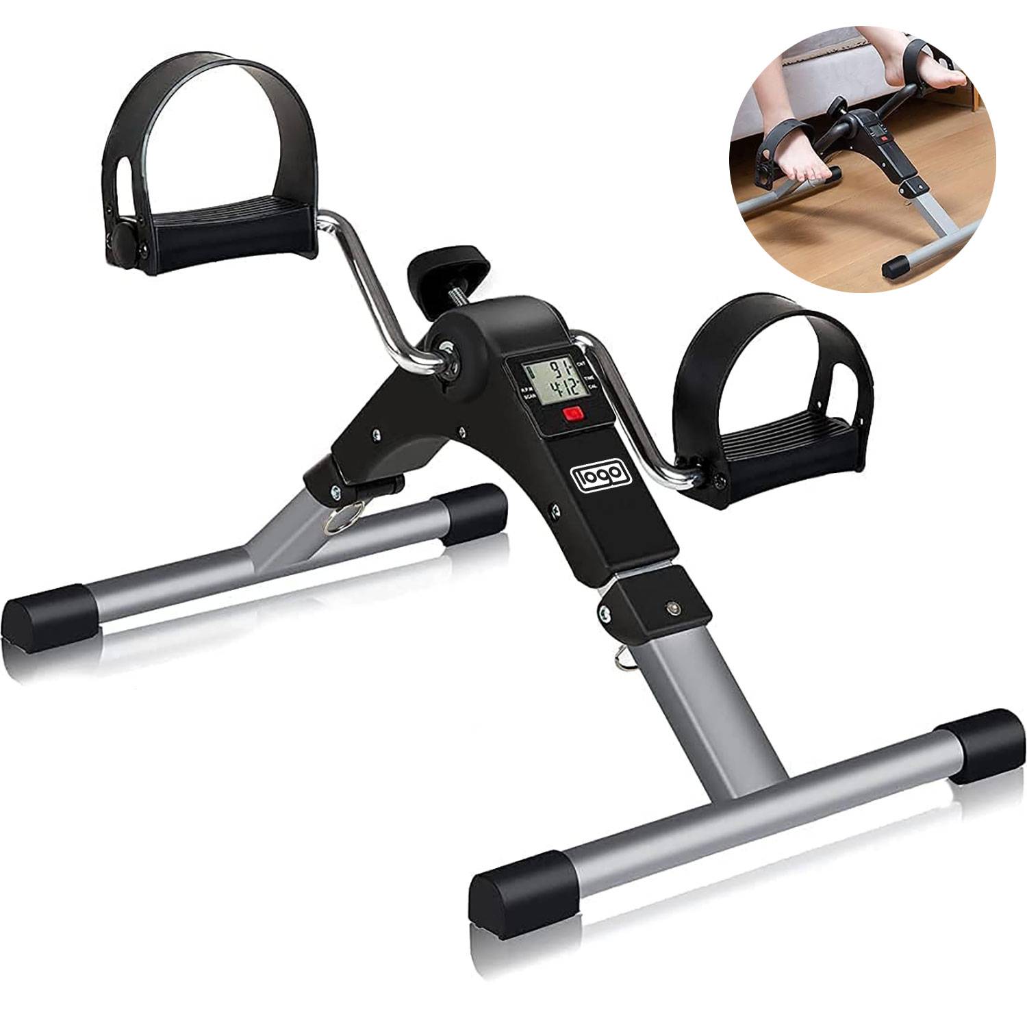 Folding Pedal Exerciser W/ Electronic Display 5
