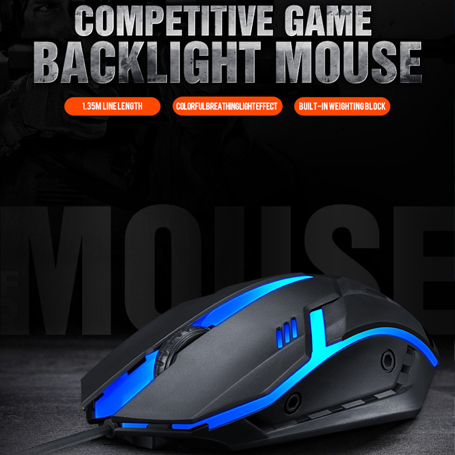 Plastic Luminous Wired Mouse 6