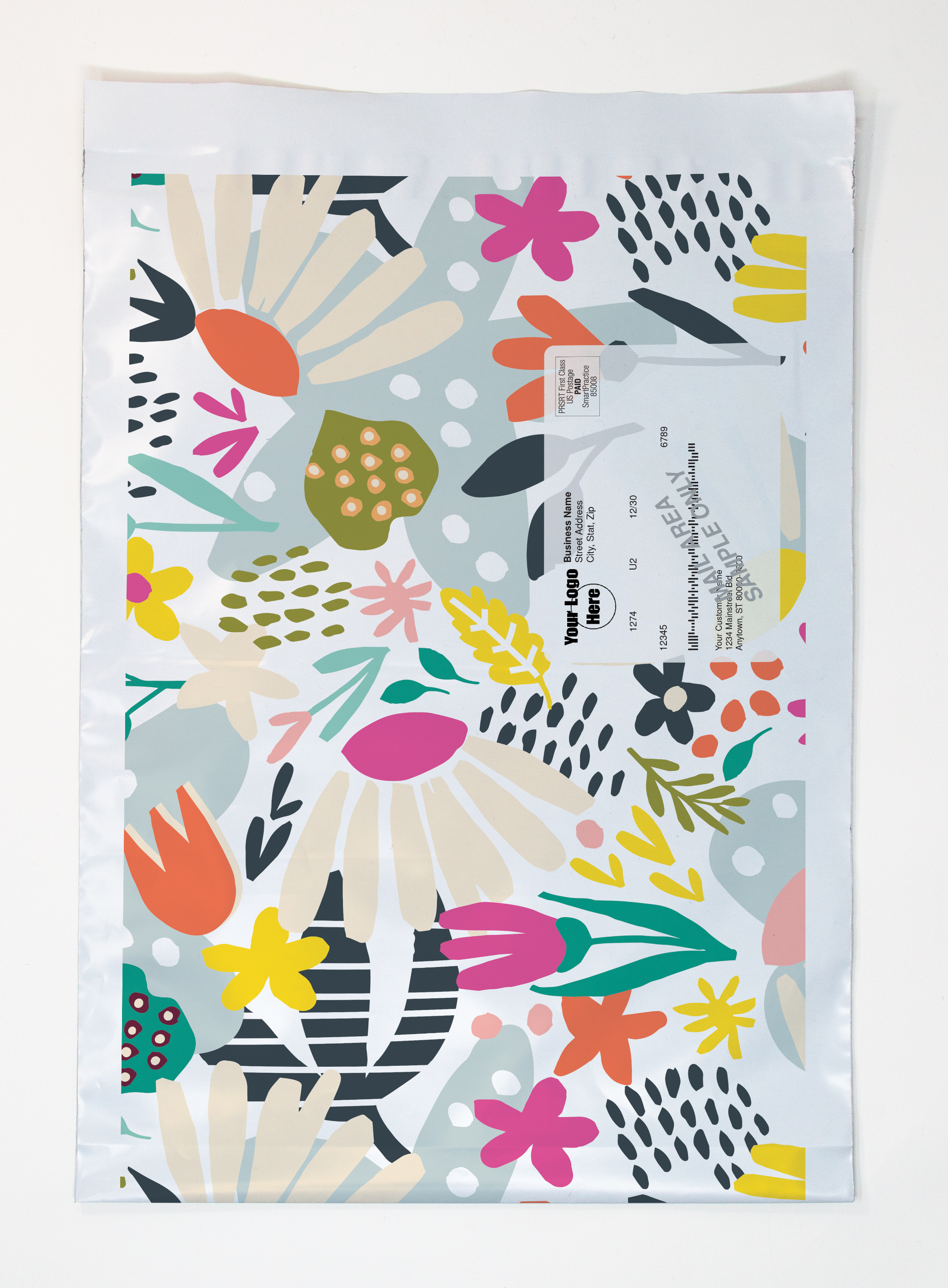 Full Color Variable Addressing 1-Sided Flat Poly Mailer (9.75" x 12")