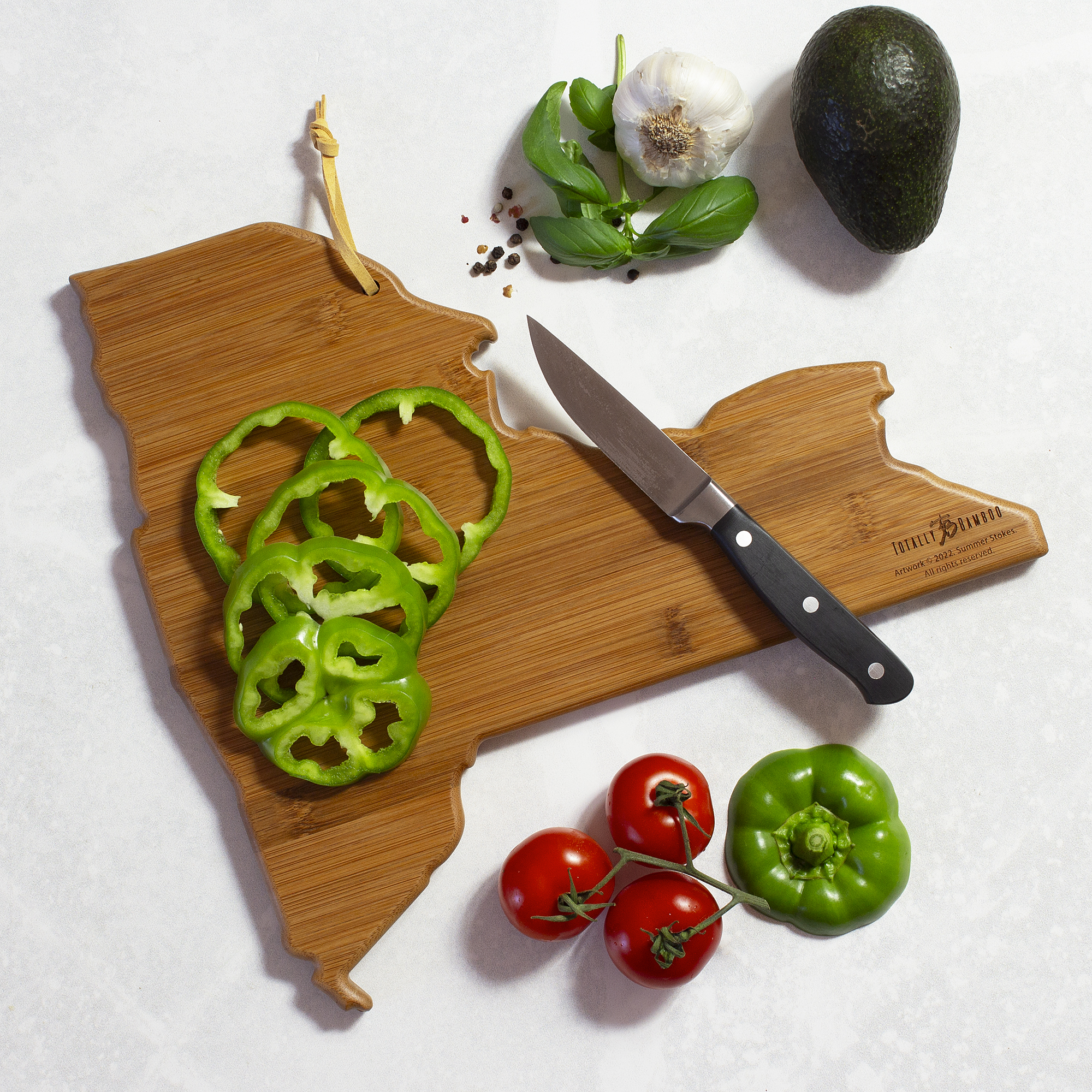 New York State Shaped Serving and Cutting Board with Artwork by Summer Stokes 6