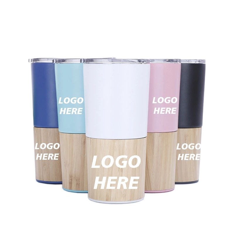 Custom 20 oz Insulated Bamboo Travel Tumbler With Lid 10