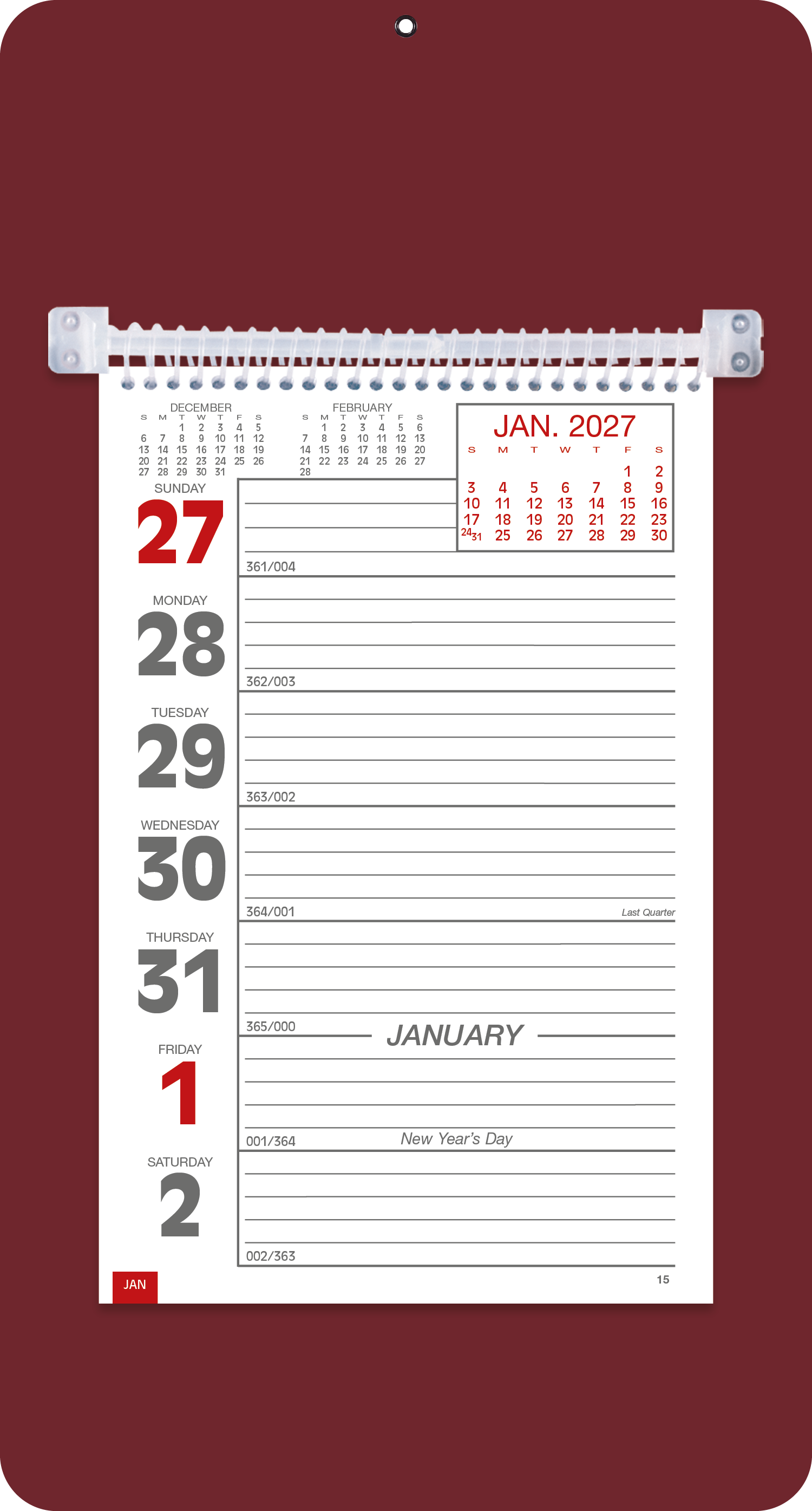 Triumph® Calendars Weekly Memo Calendar 86