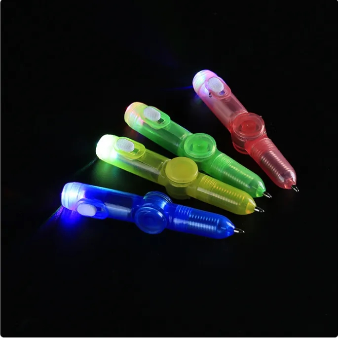 3-in-1 functiona LED Light Fidget Ballpoint Pen 6