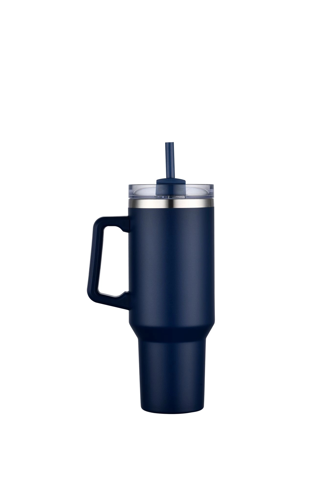 40oz Stainless Travel Mug w/ Handle and Straw 24