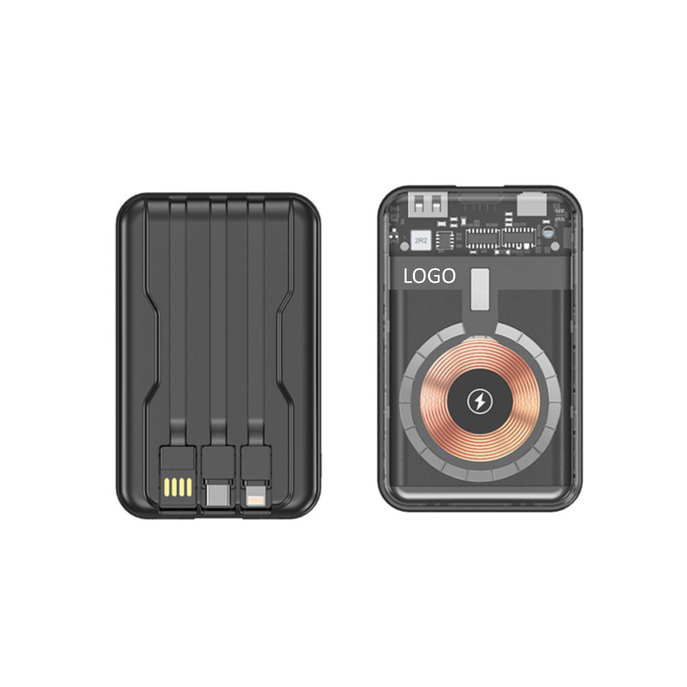 Transparent power bank that can magnetically absorb the phone 1