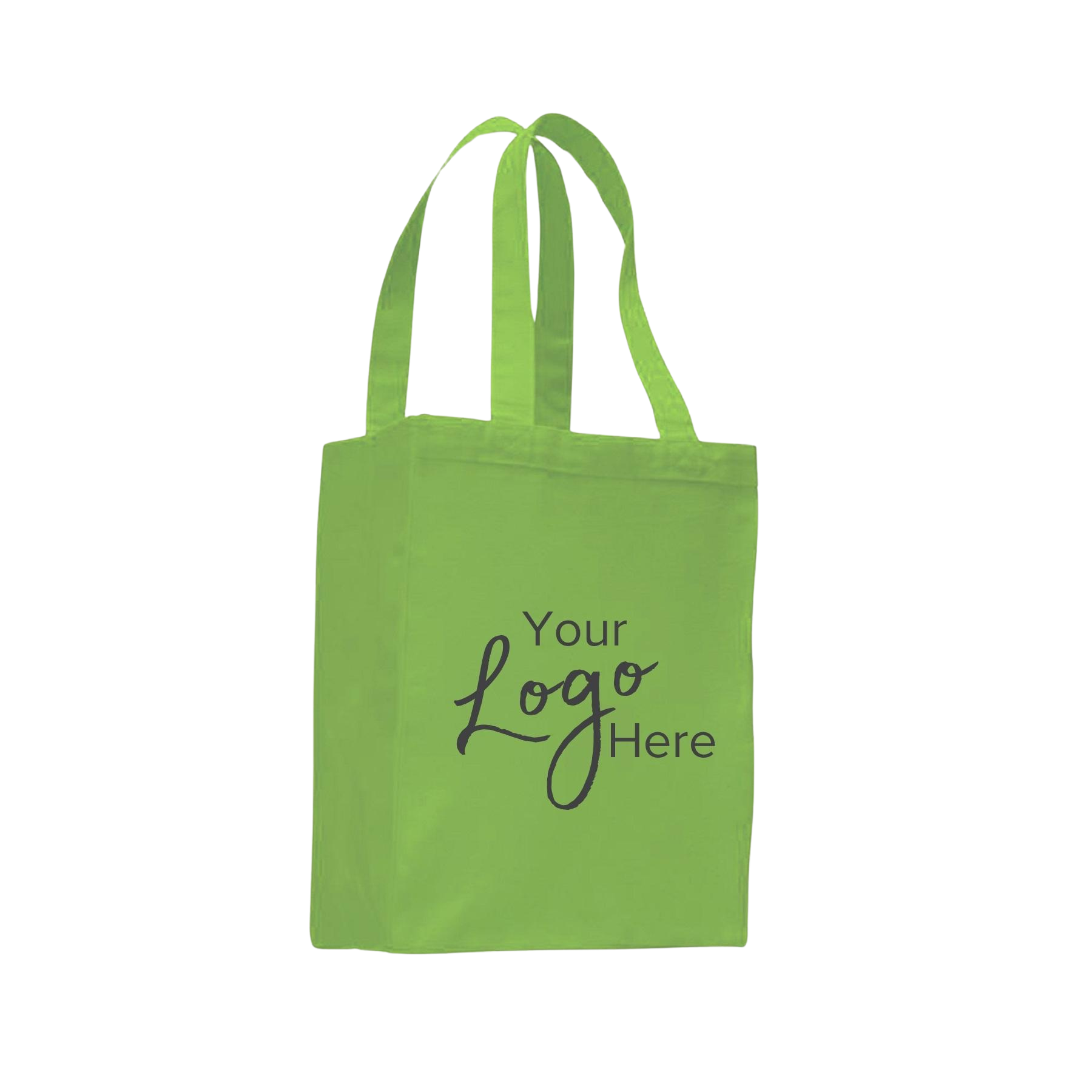 Canvas Shopping Tote Bag 10.5" W x 14" H with 5" Gusset, custom tote bag with logo imprint 2