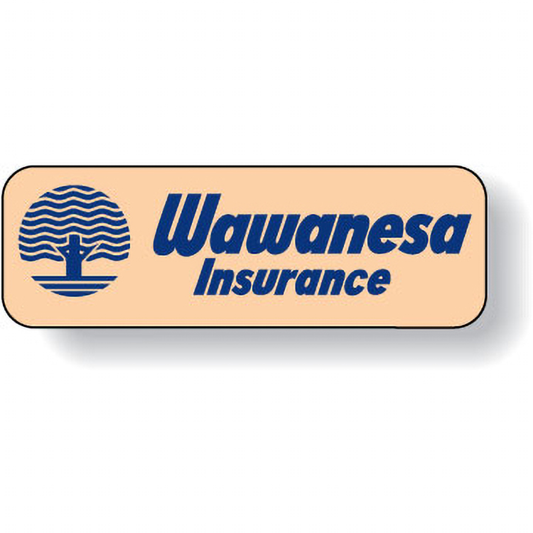 Fluorescent Orange Flexo-Printed Stock Rectangle Roll Labels (.625"x1.875")