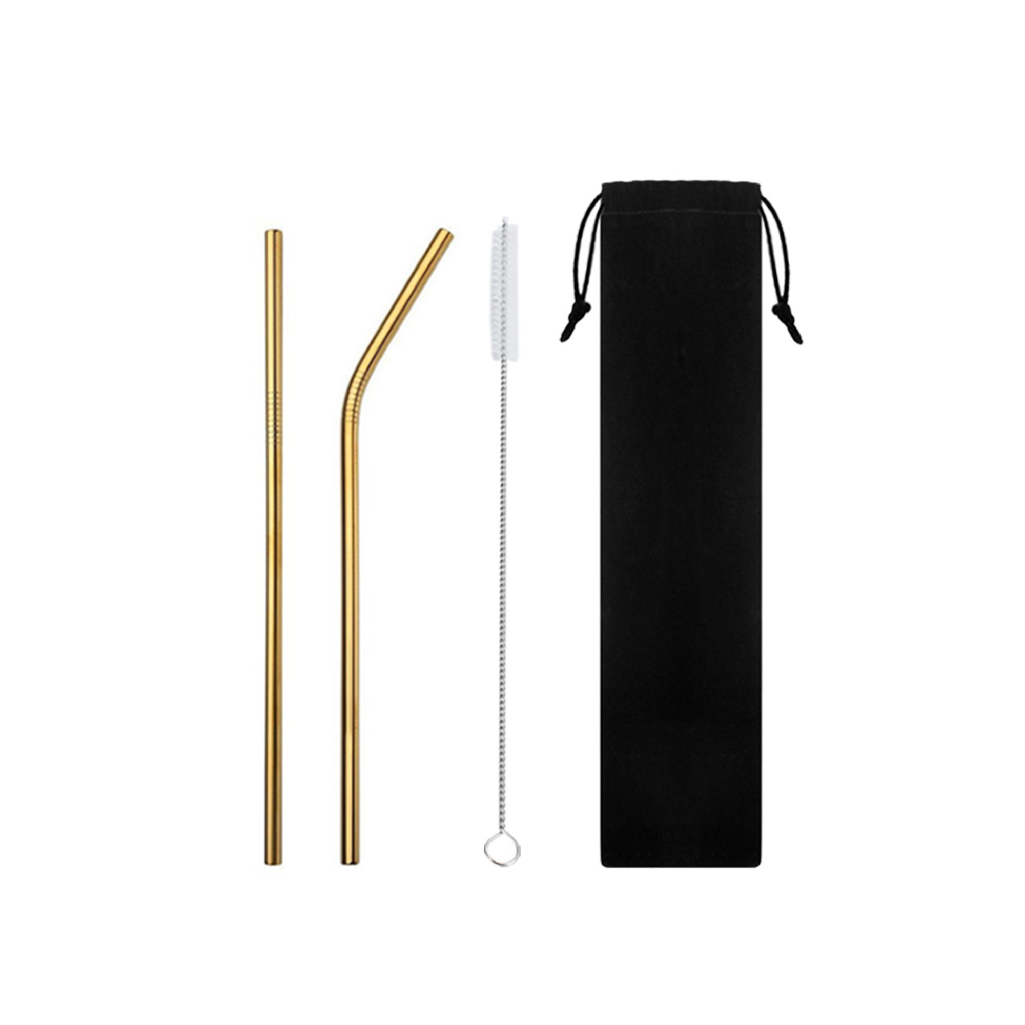 Three In One Reusable Stainless Steel Straw Set 13
