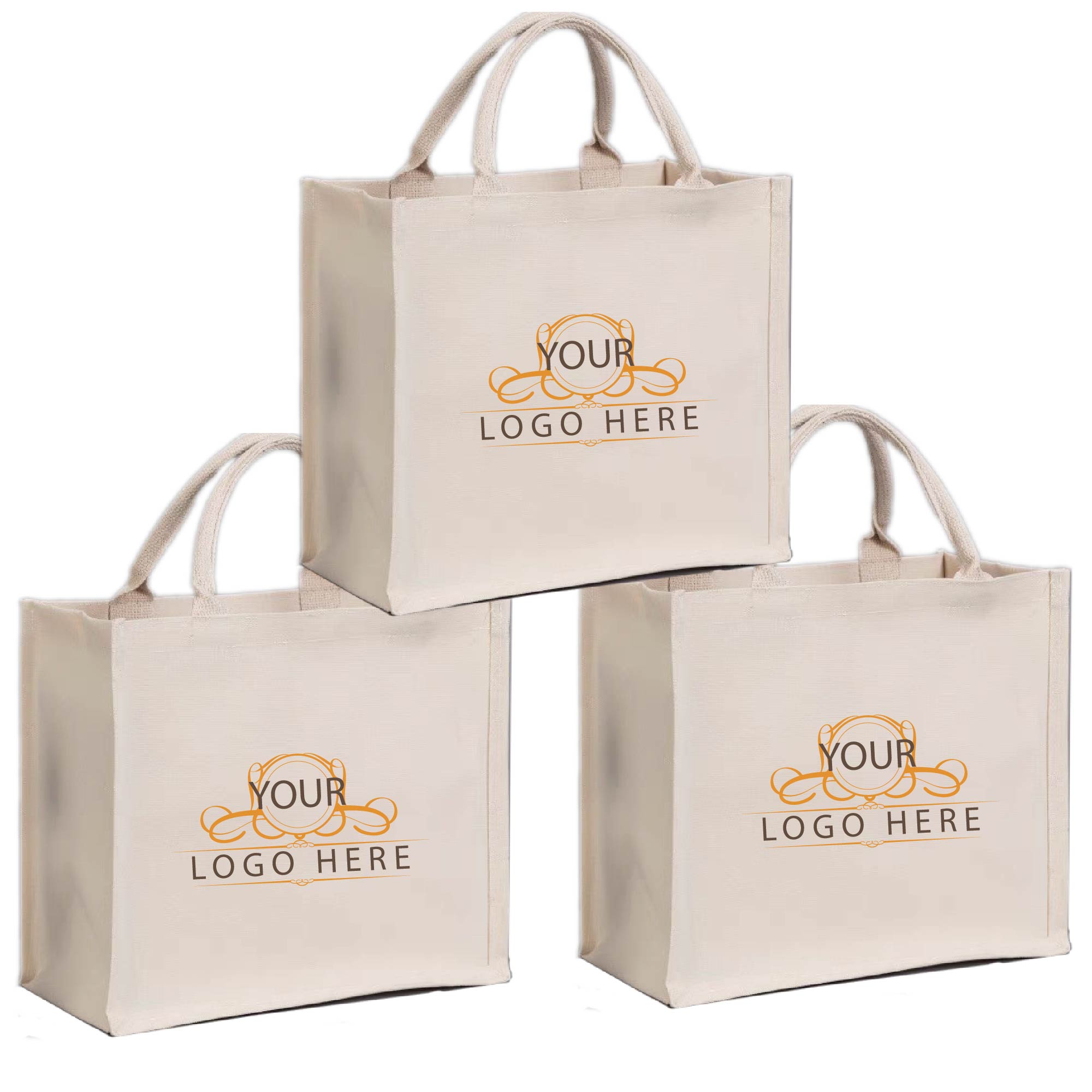 Natural Reusable Canvas Tote Bag, custom tote bag with logo imprint 1