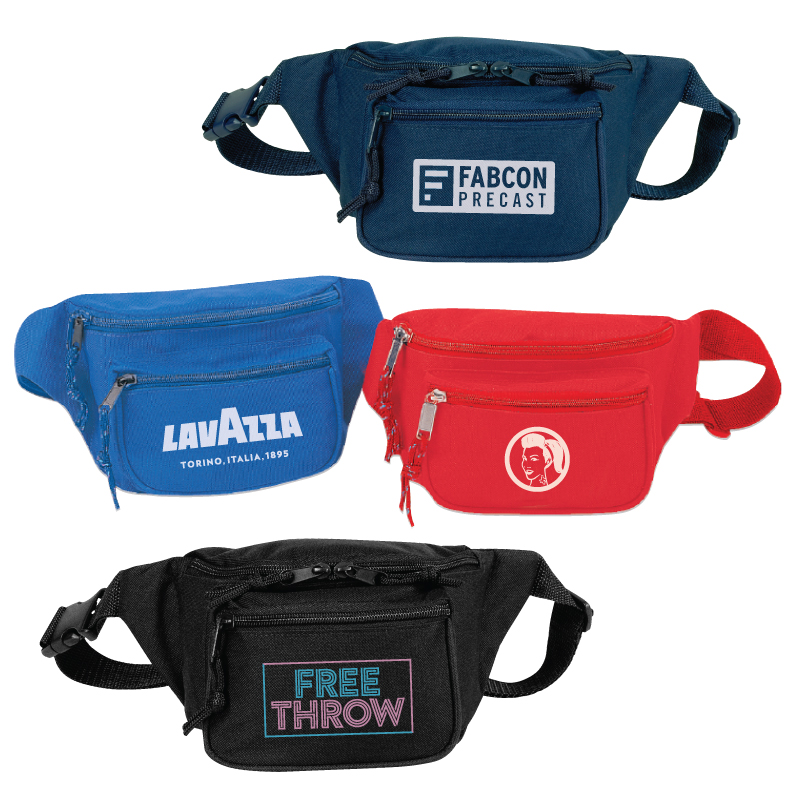 600D Polyester Triple Zipper Fanny Pack 2