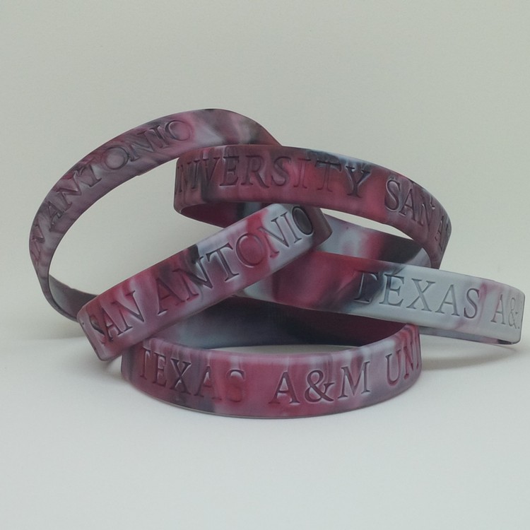 Swirl Debossed Silicone Wristbands 2