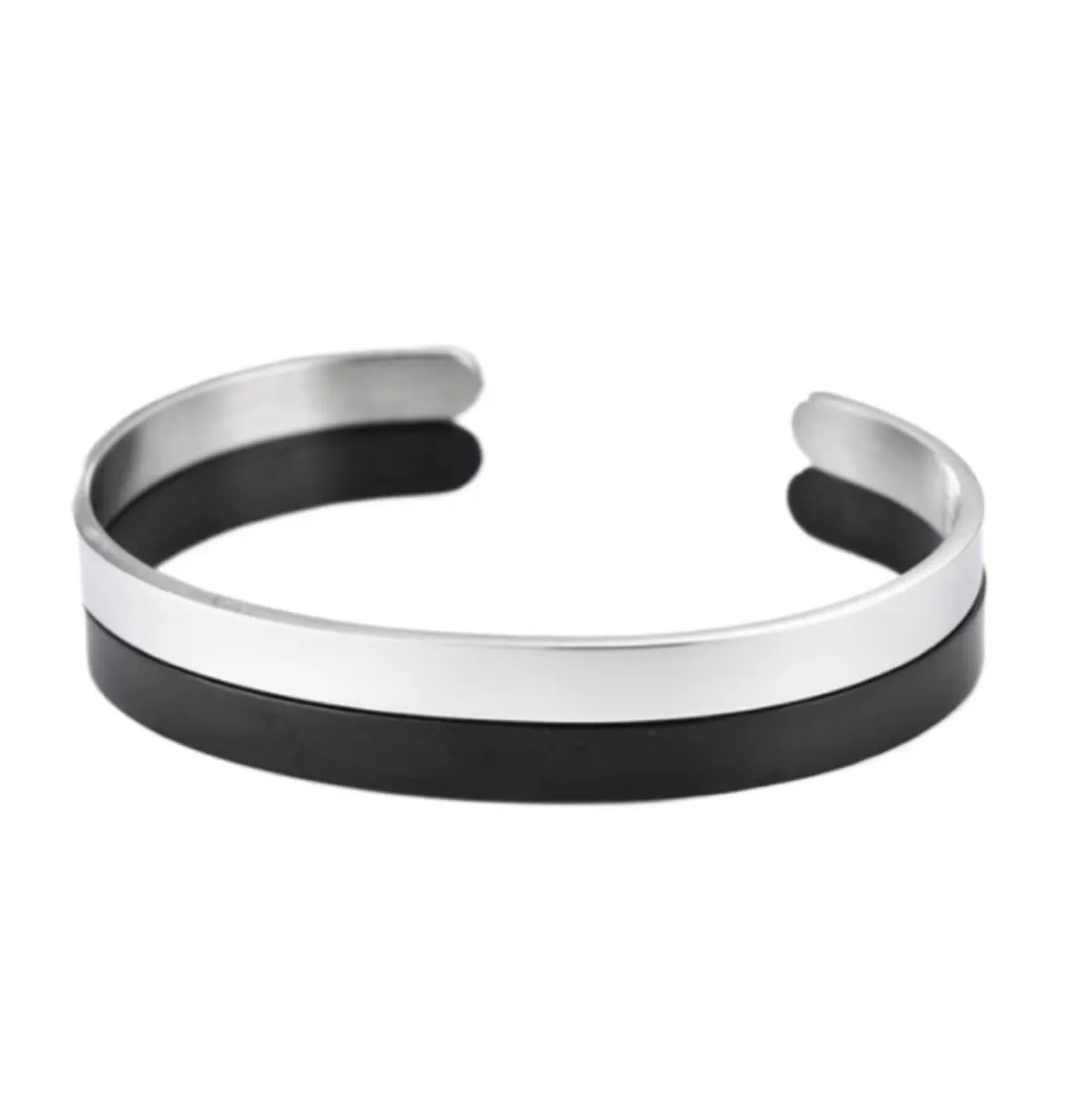 Titanium Steel C-Shaped Open Bracelet 4