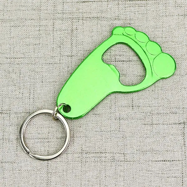 Metal Bottle Opener Keychain - Foot Shaped 2