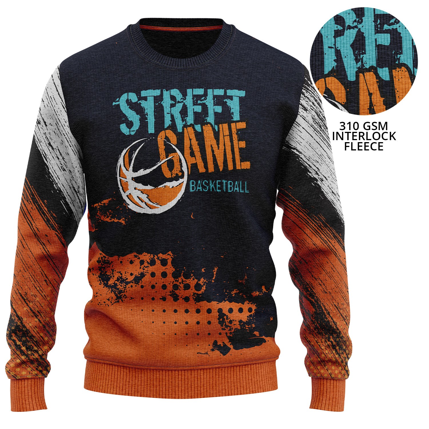 Unisex 310 GSM Interlock Fleece Full Color Sublimation Sweatshirt 2