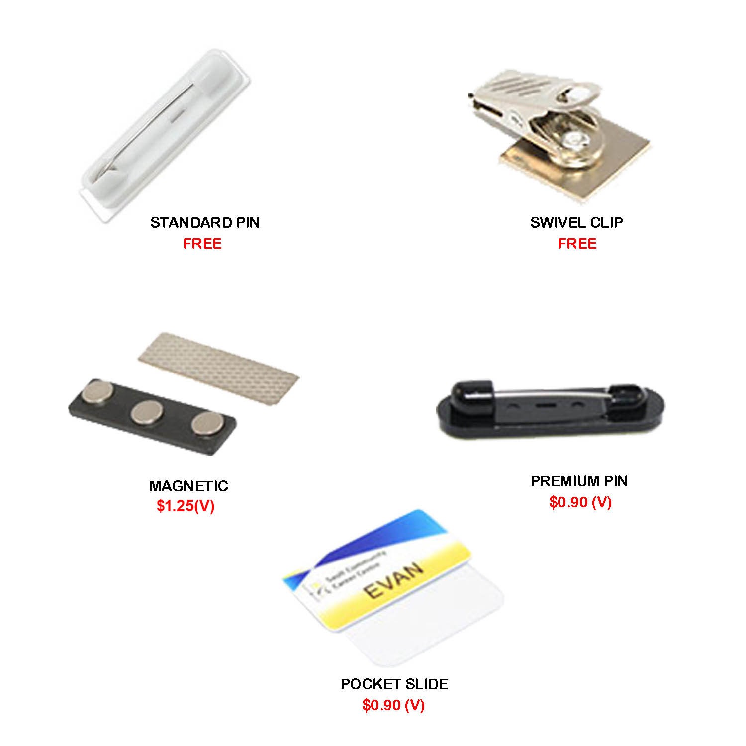 3"W x 2"H Reusable Chalkboard Badges 2