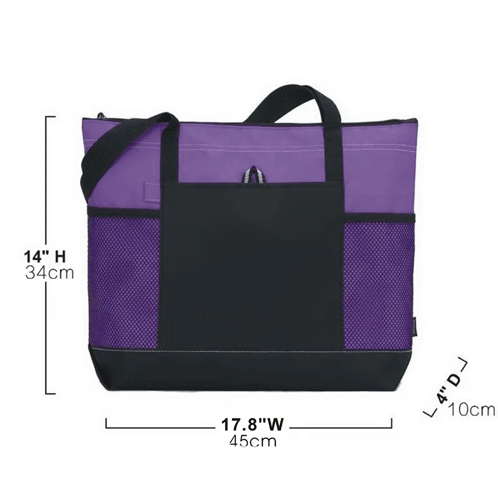 Custom Zippered Tote Bag, custom tote bag with logo imprint 3