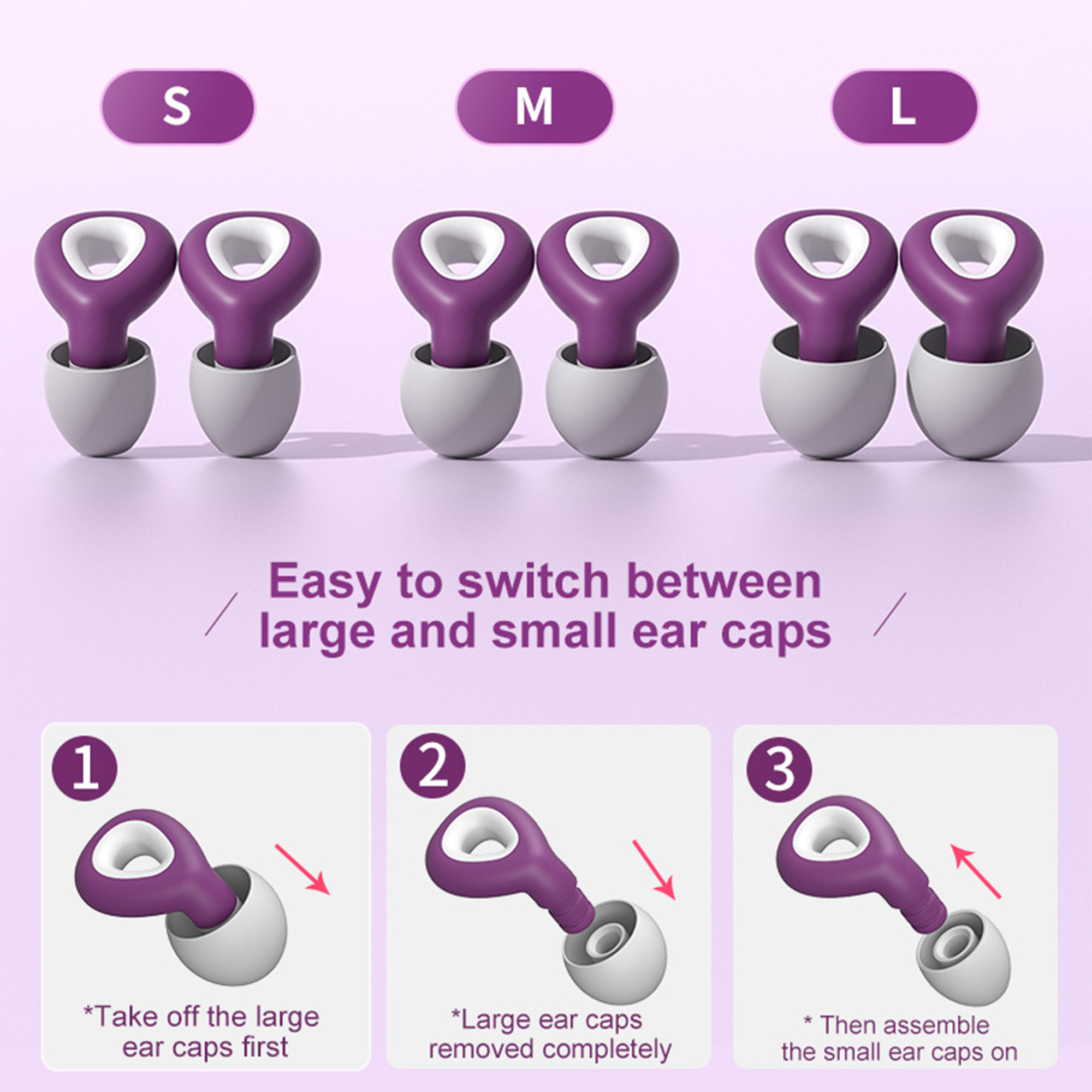 Silicone diaphragm noise-cancelling earplugs 4