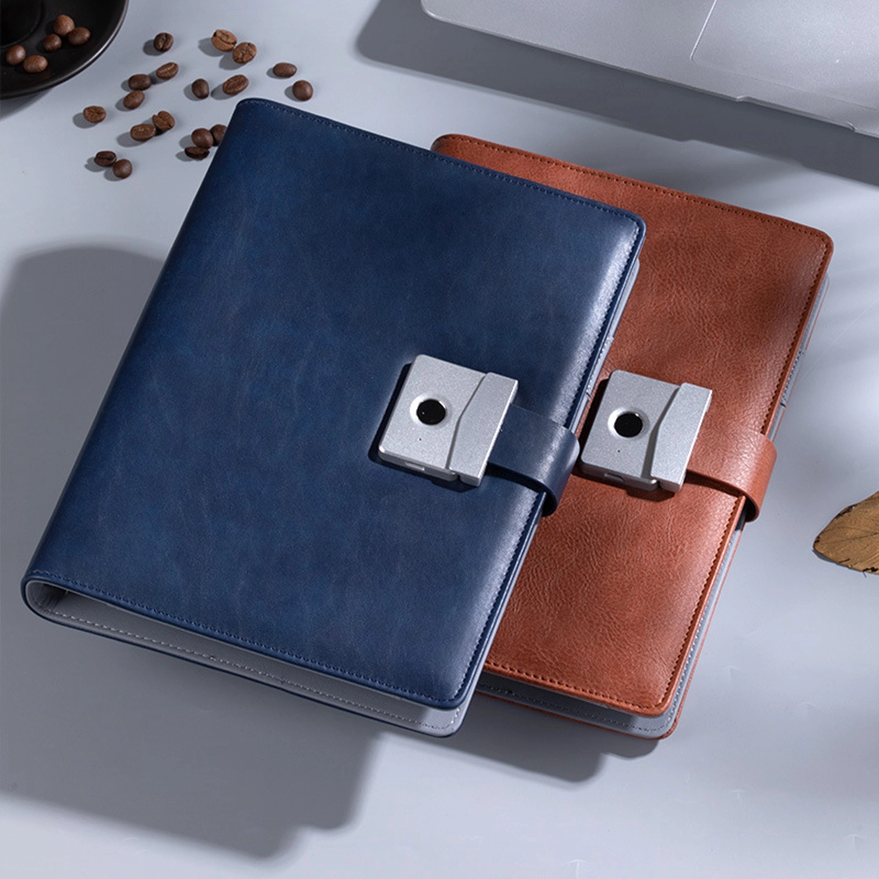 Fingerprint Lock A5 Notebook with Power Bank & USB Drive 7