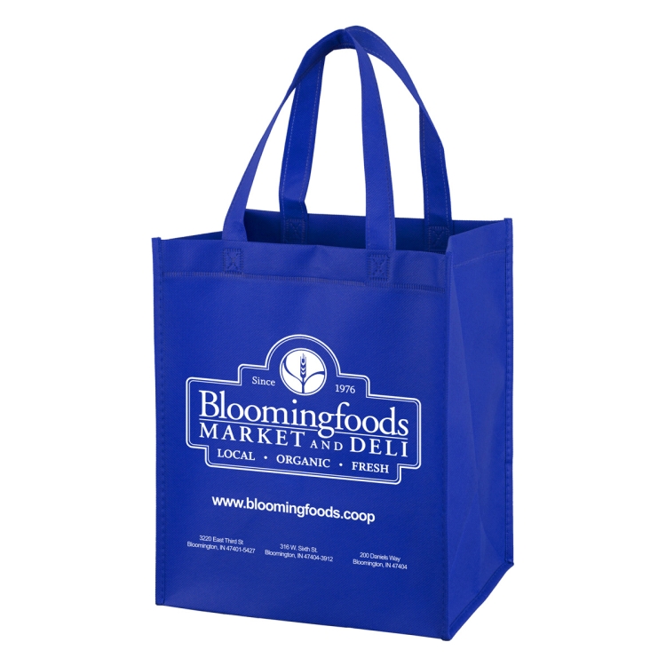 10"W x 12"H x 8" Gusset - "FULL VIEW" Junior Large Imprint Grocery Shopping Tote Bag 9
