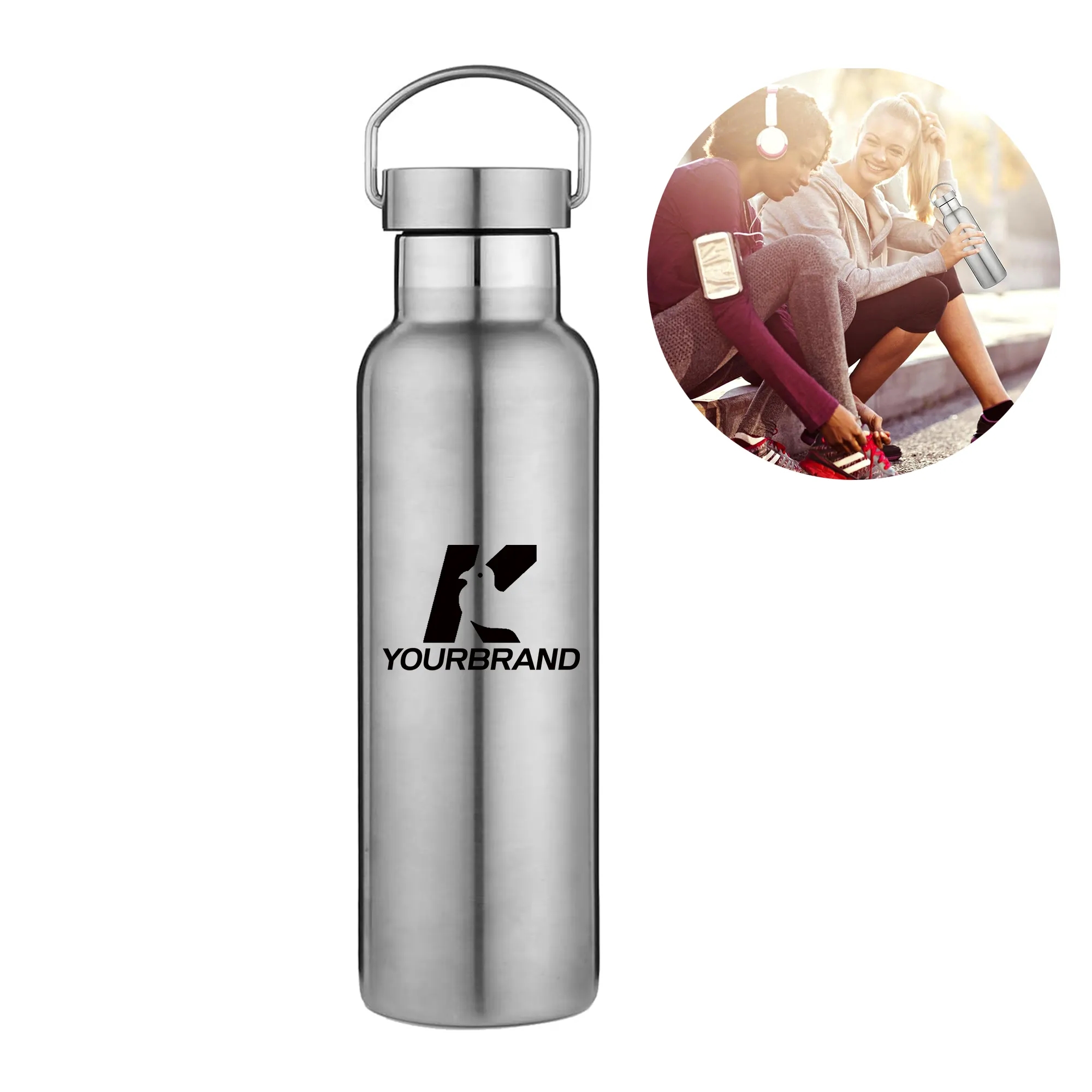 17oz Double Wall Stainless Steel Water Bottles with Handle 2