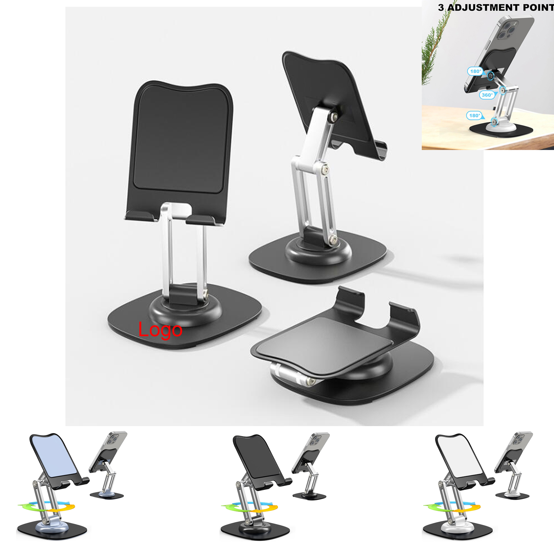 Adjustable Foldable Phone Stand for Desk 3
