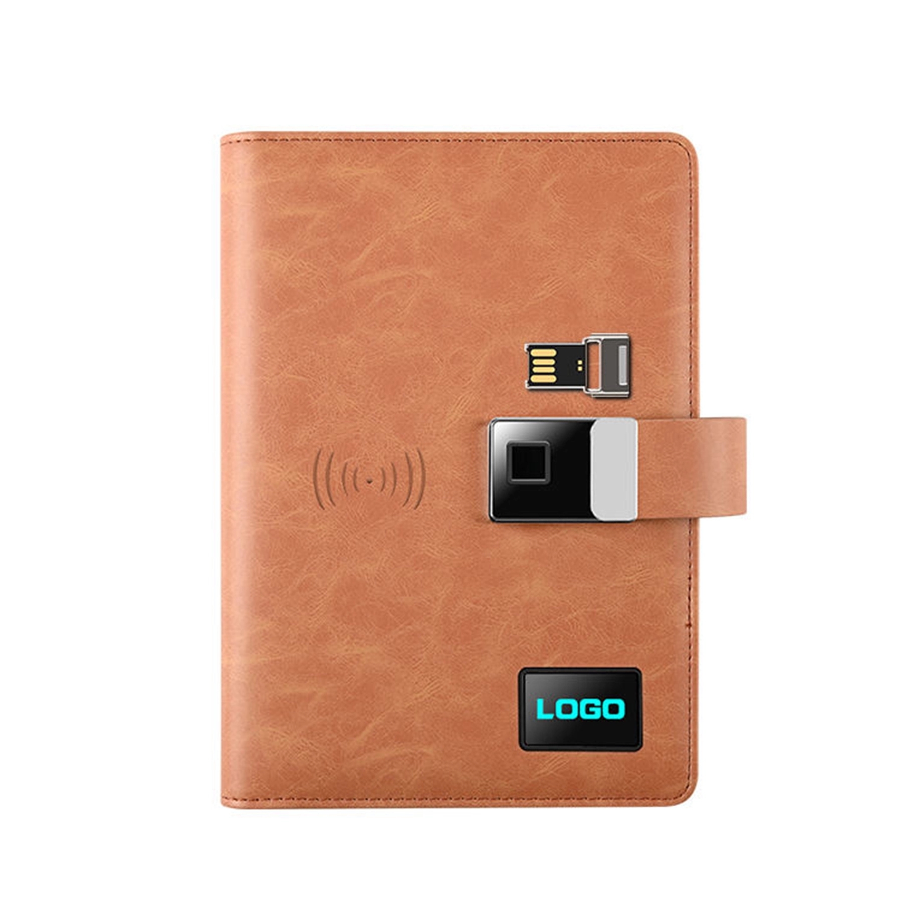 Fingerprint Lock Diary with Wireless Power Bank $ USB Drive 2