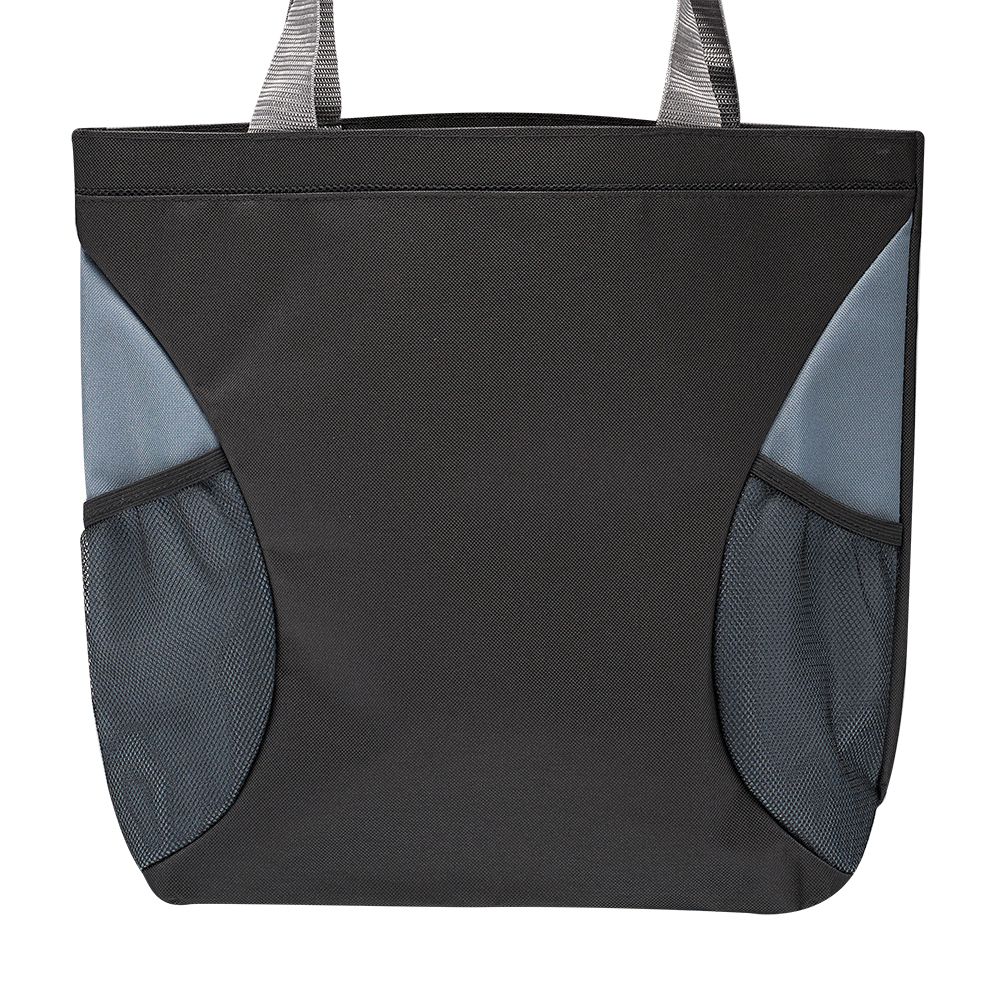 Shoulder Tote Bag with Mesh Pocket, custom tote bag with logo imprint 4