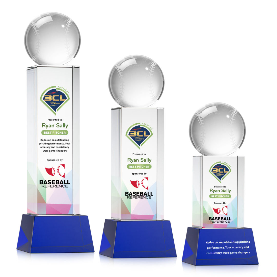 Baseball VividPrint™ Award on Belcroft - Blue