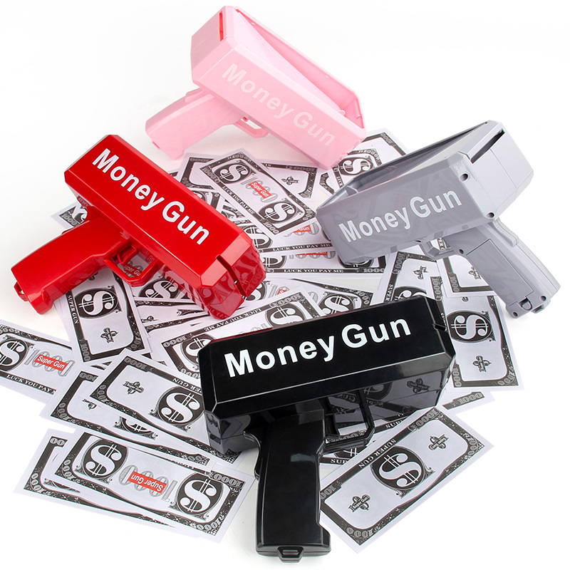 Money Sprayer Toy Gun toy that can feed up to more than 100 pcs dollar bills 2