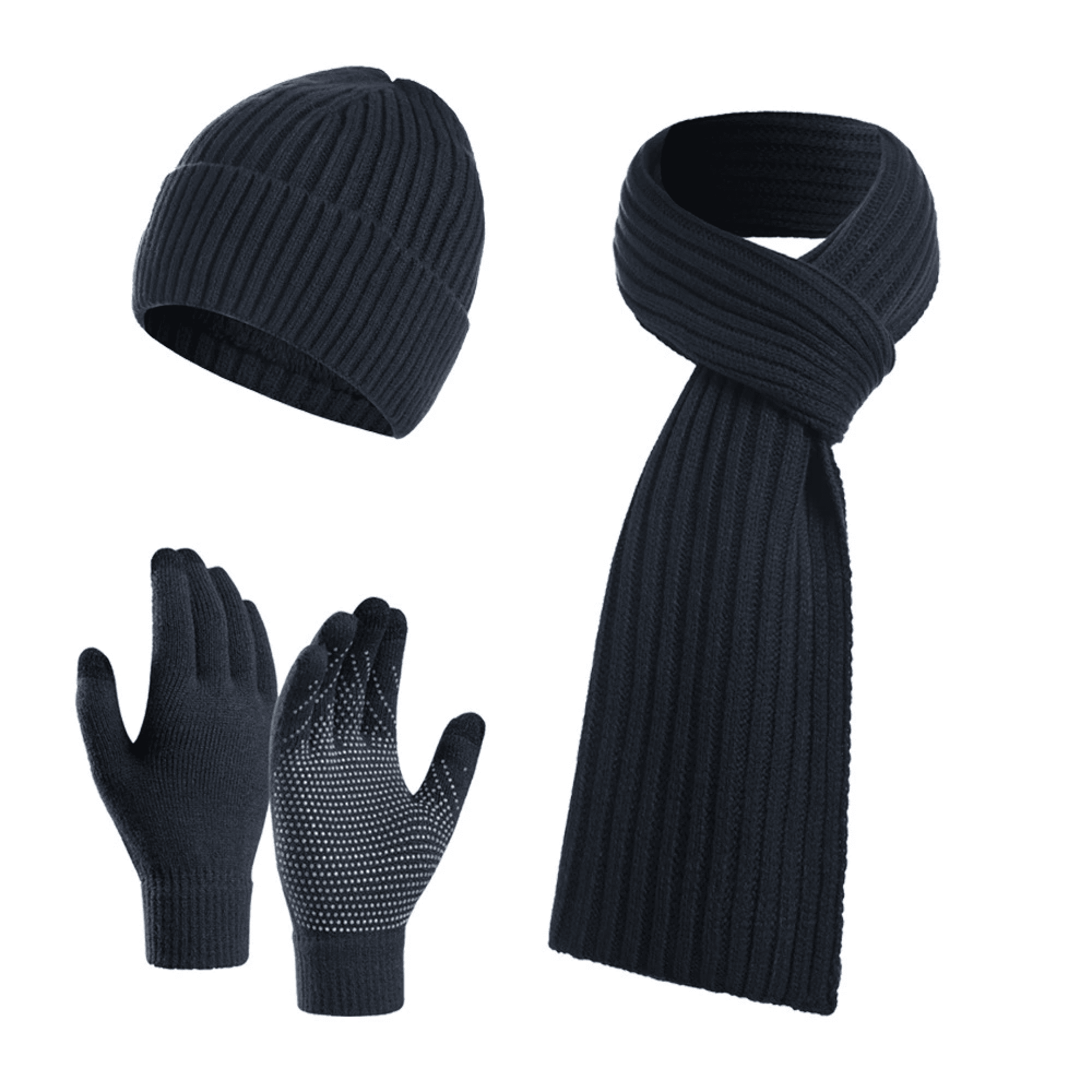 Cozy Beanie Scarf And Touchscreen Gloves Set 11