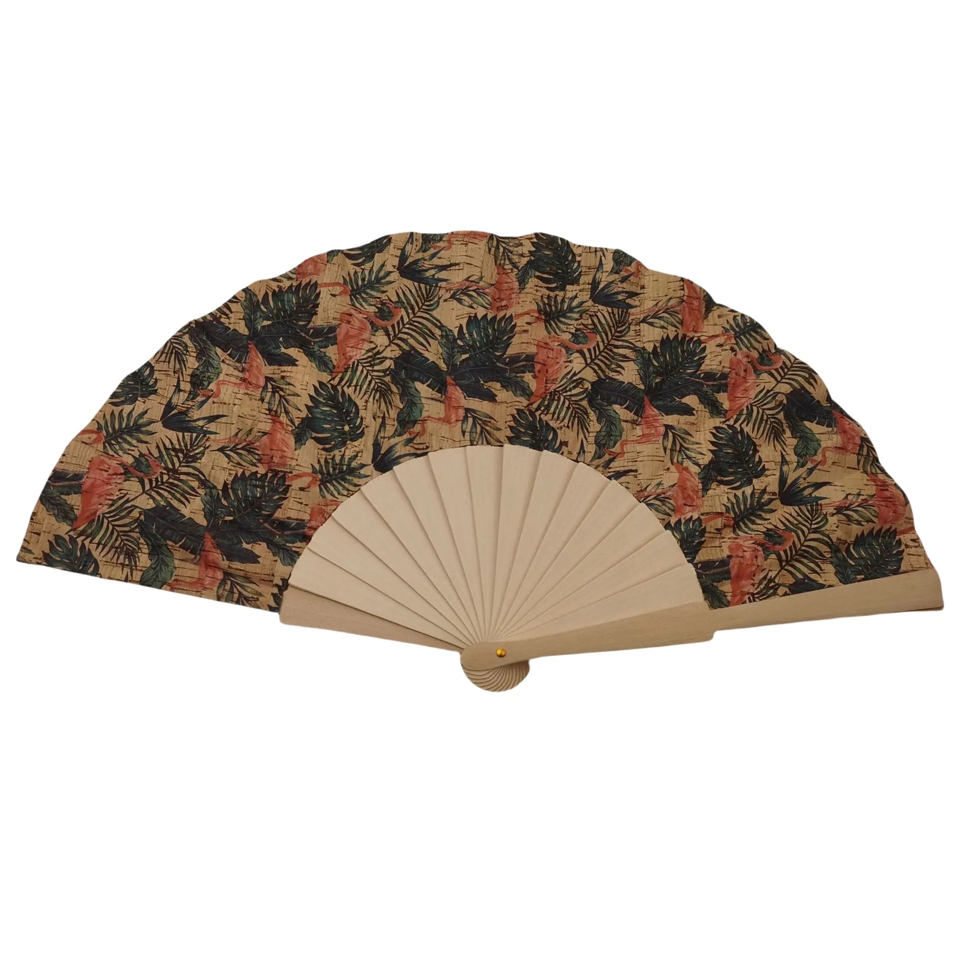 Wooden Cork Folding Hand Fan 8