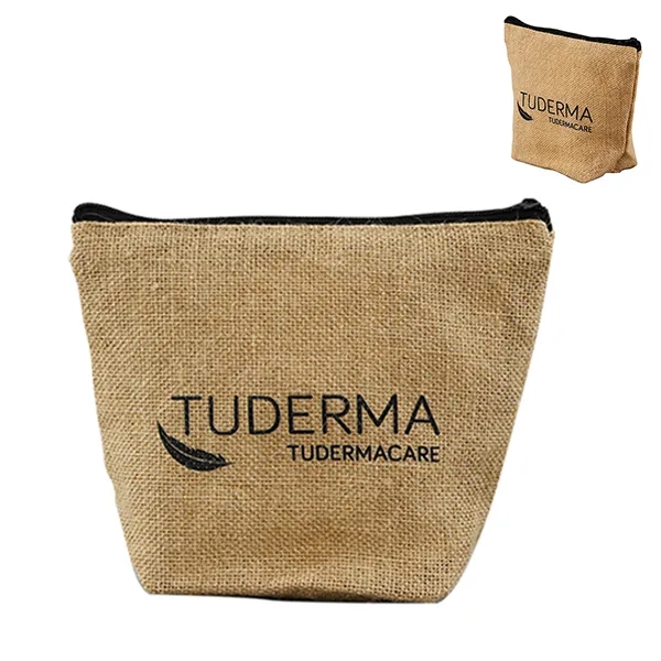 Eco-friendly Jute cosmetic bag 2
