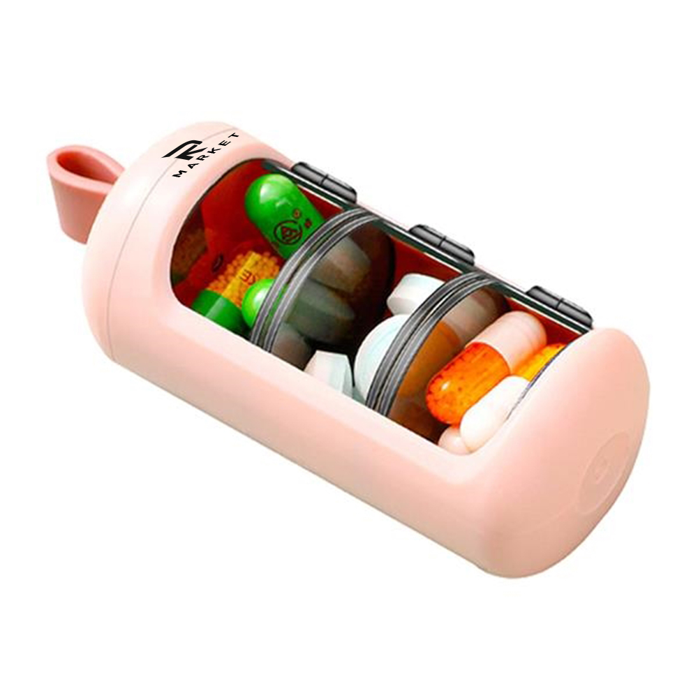 Portable Weekly Pill Box made of ABS and food grade TPR 3